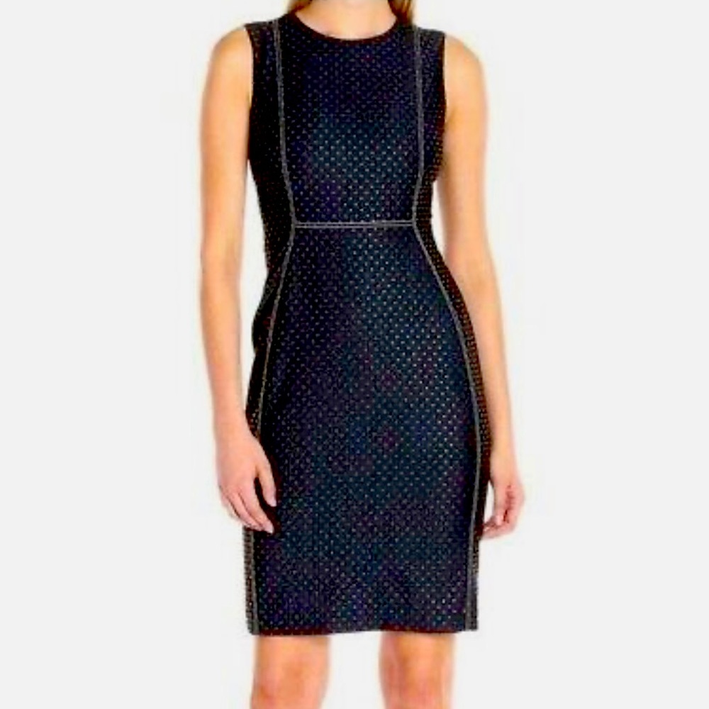 Calvin Klein Dotted Denim Seamed
Sheath Dress 10